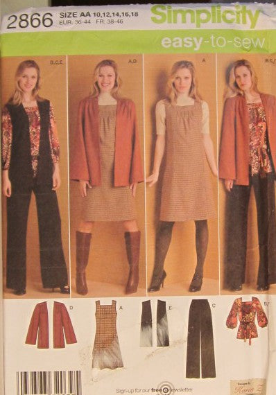 MISSES/ WOMENS PANTS JUMPER OR TOP AND JACKET OR VEST AND BELT
