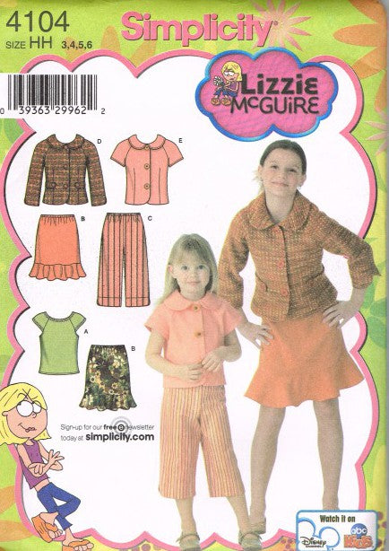 CHILD'S AND GIRLS' TOP, SKIRT, CROPPED PANTS AND JACKET