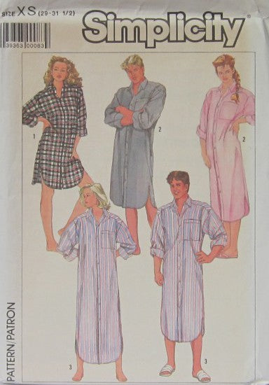MISSES', MEN'S AND TEEN-BOYS' VERY LOOSE-FITTING NIGHTSHIRT