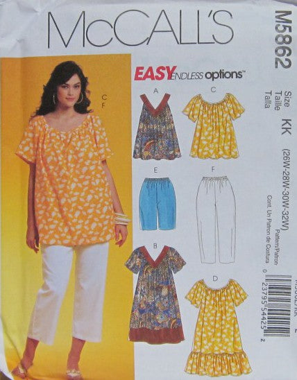 WOMEN'S TOPS, DRESSES, SHORTS AND CAPRI PANTS