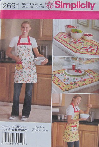 TABLE RUNNER PLACE MATS AND MISSES APRON