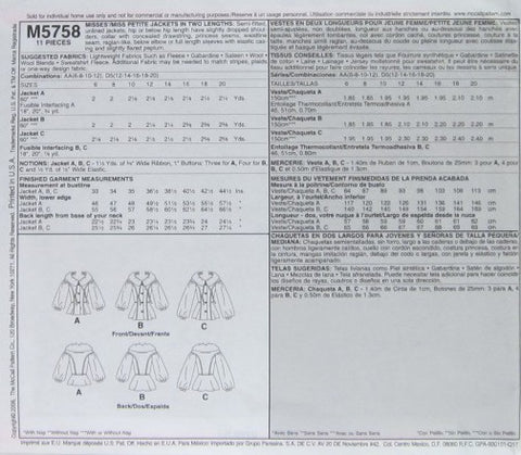 MISSES'/MISS PETITE JACKETS IN TWO LENGTHS