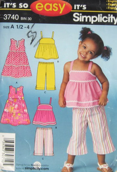 TODDLERS DRESS OR TOP AND PANTS