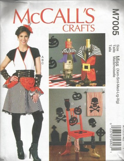 APRONS, GAUNTLETS, HAT, SILHOUETTES, BANNER, BOTTLE DECO