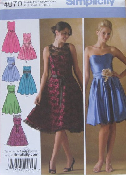 MISSES'/MISS PETITE DRESSES WITH BODICE AND SKIRT VARIATIONS