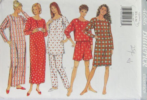 MISSES PAJAMAS NIGHTSHIRT TOP SHORTS AND PANTS