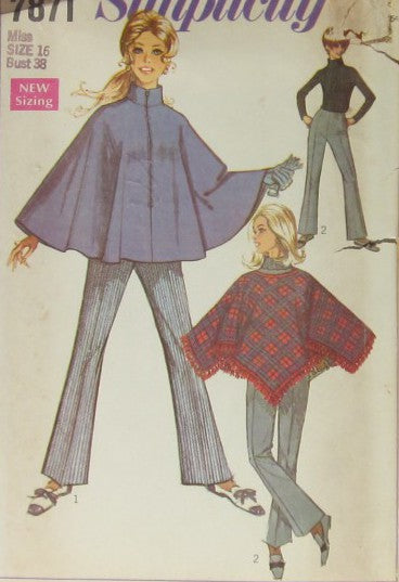 MISSES PONCHOS AND BELL-BOTTOM PANTS