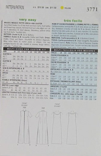 MISSES/MISSES PETITE DRESS AND DUSTER