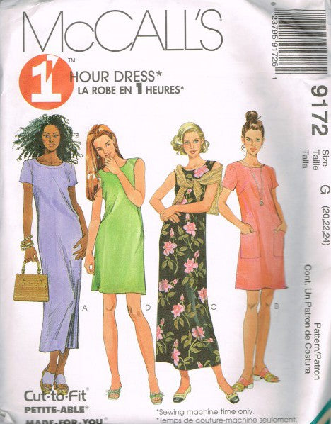 MISSES' DRESS IN TWO LENGTHS