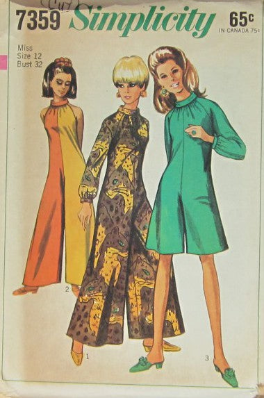 MISSES' PANT DRESS IN TWO LENGTHS (cut)