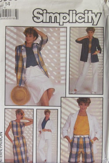 UNLINED JACKET, TOP, PANTS, SHORTS AND WRAP SKIRT