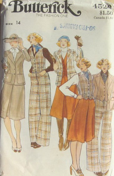 MISSES JACKET VEST SKIRT AND PANTS