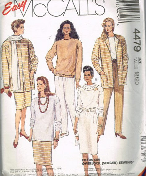 MISSES' JACKET, TUNIC, TOP, SKIRT, PANTS AND SCARF