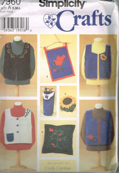 MISSES' FELT VEST AND ACCESSORIES ... PERMANENT INK TRANSFERS