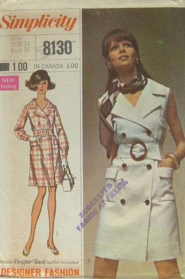 MISSES' COAT-DRESS. . . DESIGNER FASHION