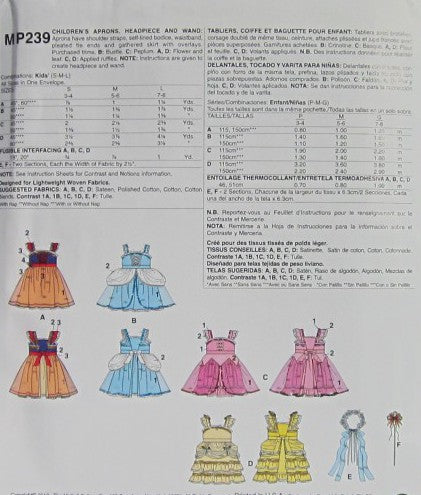 CHILDRENS APRONS HEADPIECE AND WAND