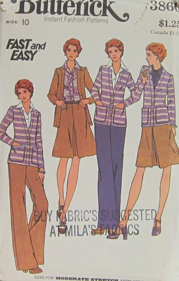 MISSES JACKET SKIRT AND PANTS