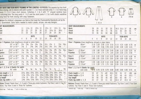 BOYS AND TEEN BOYS PAJAMAS IN TWO LENGTHS 10 PIECES