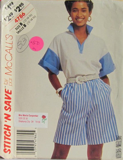 MISSES TOP AND SHORTS