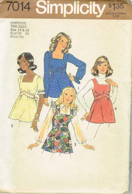 MATERNITY TOPS IN MISSES' SIZES