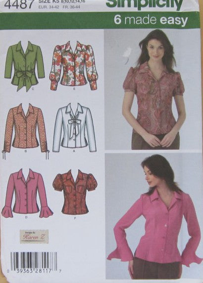 MISSES' SHIRT WITH SLEEVE VARIATIONS