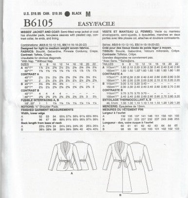 MISSES' JACKET AND COAT