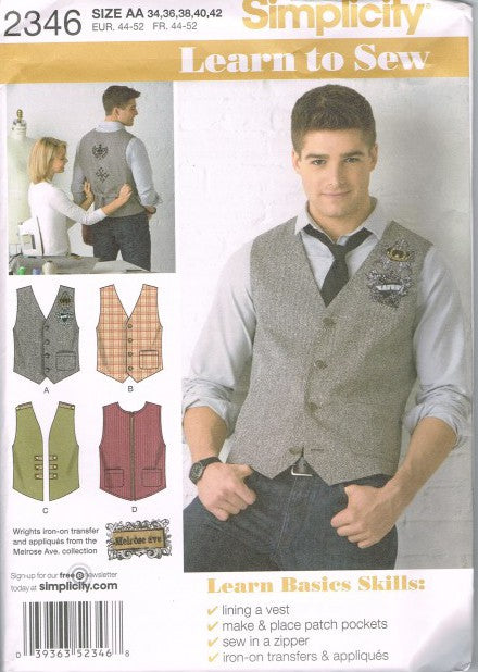 MEN'S VEST WITH TRIM VARIATIONS