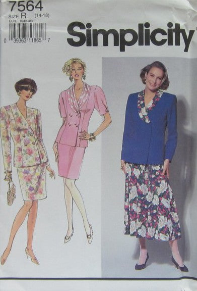 MISSES' TWO-PIECE DRESS WITH FULL OR SLIM SKIRT