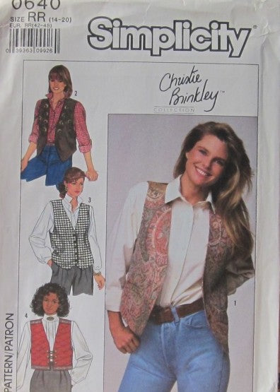 MISSES LINED VESTS WITH TRIM VARIATIONS