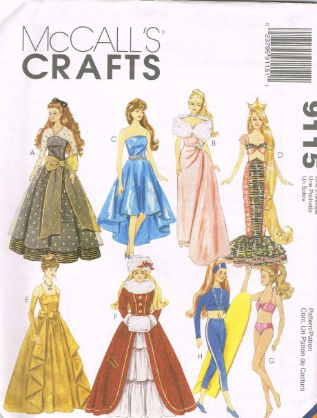 CLOTHES FOR 11 1/2" DOLLS