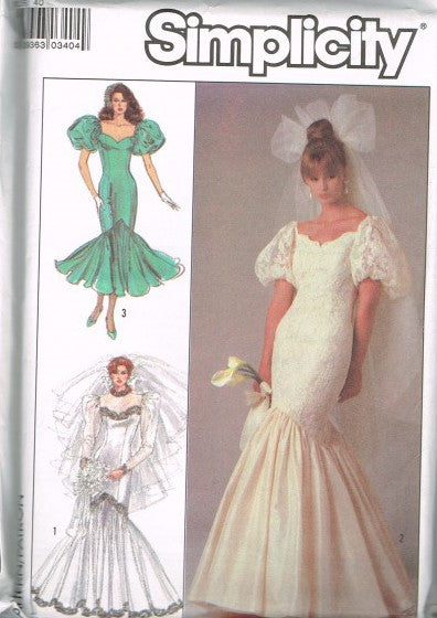 MISSES' FITTED LINED BRIDES' AND BRIDESMAIDS' DRESSES