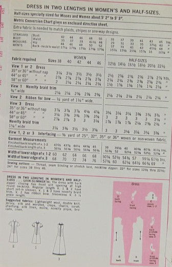 DRESS IN WOMENS AND HALF-SIZES