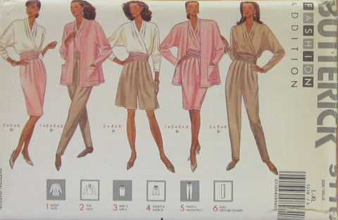 MISSES JACKET TOP SKIRT SHORTS PANTS AND SASH