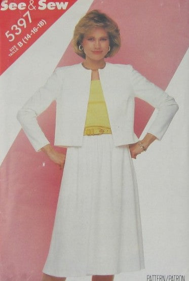 MISSES' JACKET, SKIRT AND TOP