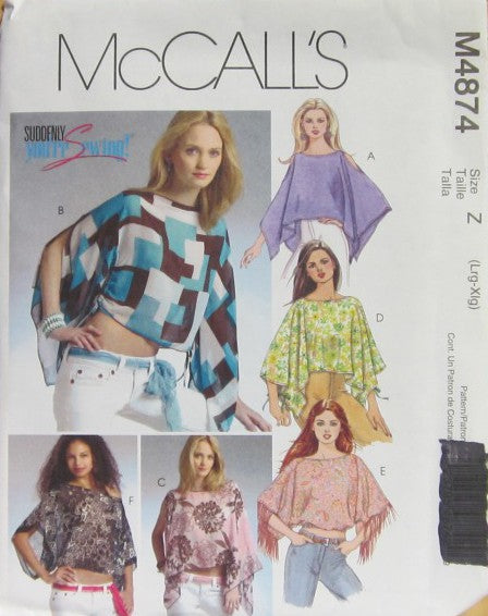 MISSES' PONCHO AND TOPS