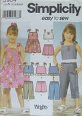 CHILDS DRESS TOP CROPPED PANTS AND SHORTS