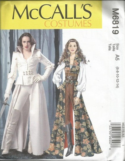 MISSES' COATS, TOPS, CORSET AND BELT COSTUME