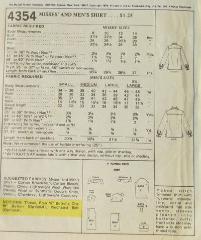 MISSES AND MENS SHIRT