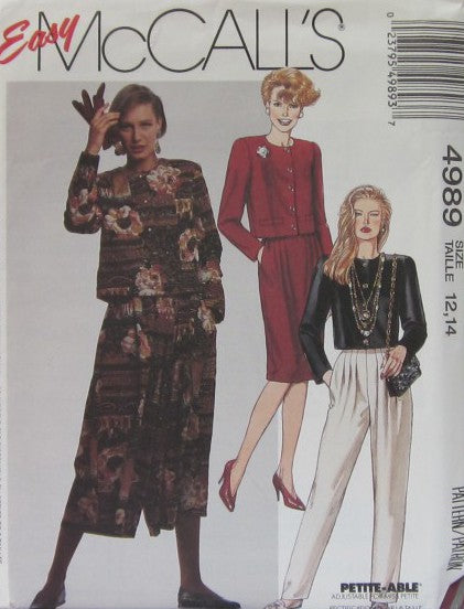 MISSES JACKET SKIRT SKIRT-SPLIT AND PANTS