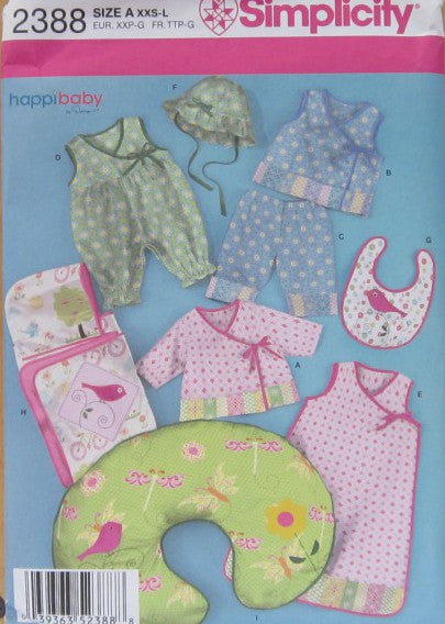 BABIES LAYETTE AND HAT IN THREE SKIZES