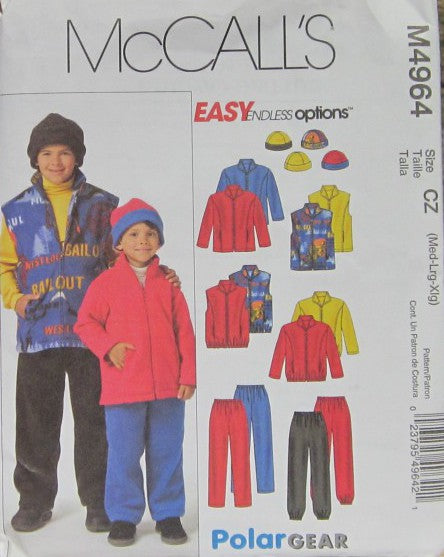 CHILDREN'S AND BOYS' JACKET, VEST, PULL-ON PANTS AND REVERSIBLE HAT
