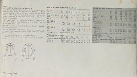 CHILDRENS DRESS AND TRANSFER