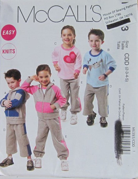 CHILDREN'S/BOTS'/GIRLS' JACKET, TOPS AND PANTS IN TWO LENGTHS