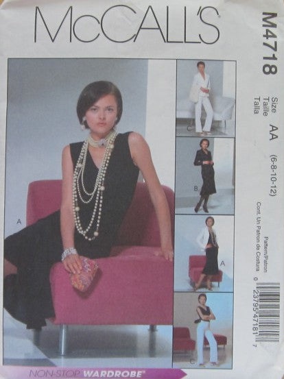 MISSES'/MISS PETITE LINED JACKET, SKIRT, PANTS AND TOP