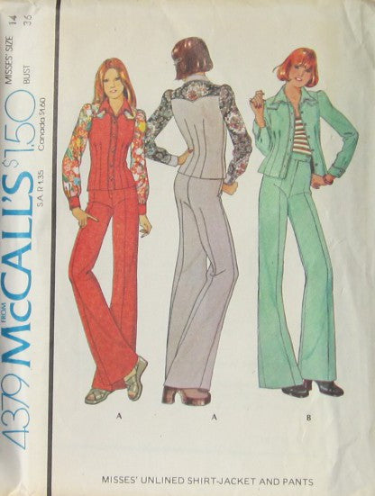MISSES SHIRT-JACKET AND PANTS