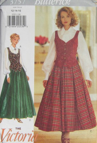 MISSES VEST BLOUSE AND SKIRT