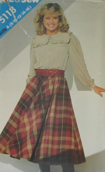 MISSES BLOUSE AND SKIRT