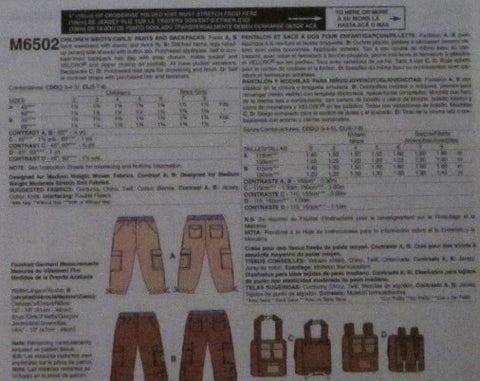 CHILDRENS /BOYS/GIRLS PANTS AND BACKPACKS