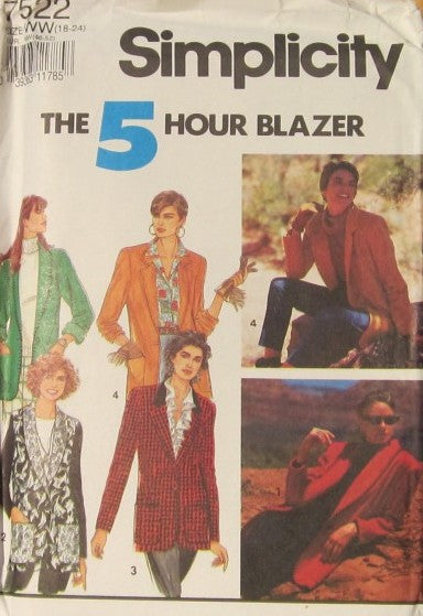 MISSES JACKET WITH SHAWL OR NOTCHED COLLAR AND OPTIONAL